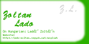 zoltan lado business card